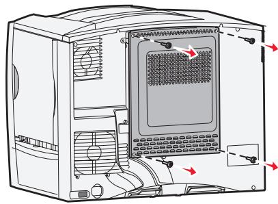 LEXMARK 4600 MFP OPTION - Zugreifen auf die Systemplatine des Druckers - 1