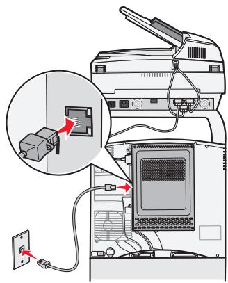 LEXMARK 4600 MFP OPTION - Anschlieben von Kabeln und Netzkabeln - 3