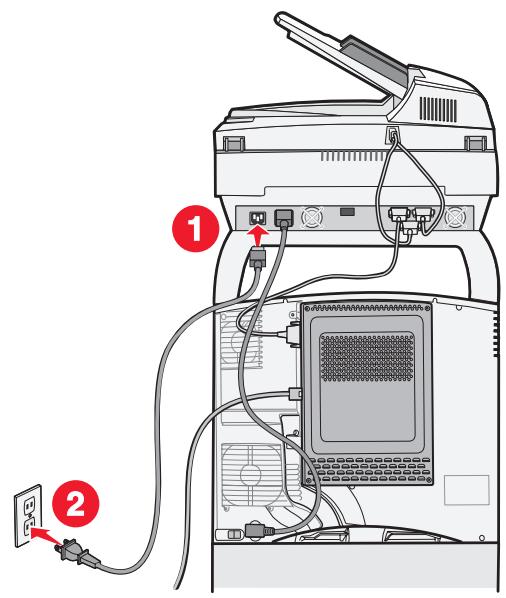 LEXMARK 4600 MFP OPTION - Anschlieben von Kabeln und Netzkabeln - 6