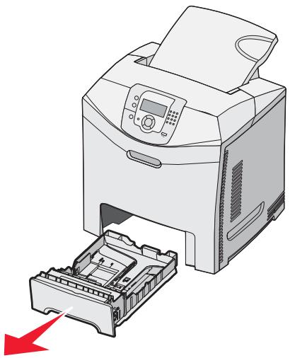 LEXMARK C530 - Einlagen von Druckmedien in das Standardfach - 1