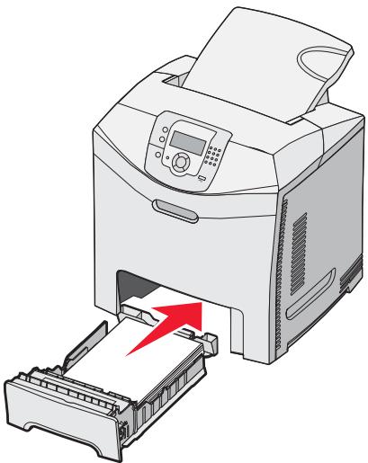 LEXMARK C530 - Einlagen von Druckmedien in das Standardfach - 6