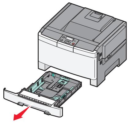 LEXMARK C544 - Einlagen von Druckmedien in das Standard-250-Blatt-Fach - 1