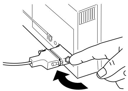 LEXMARK FORMS PRINTER 4227 PLUS - Connecting the Serial Cable - 3