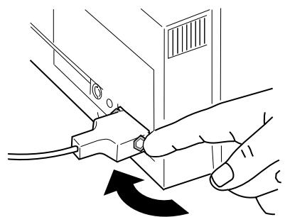 LEXMARK FORMS PRINTER 4227 PLUS - Connecting the Parallel Cable - 2