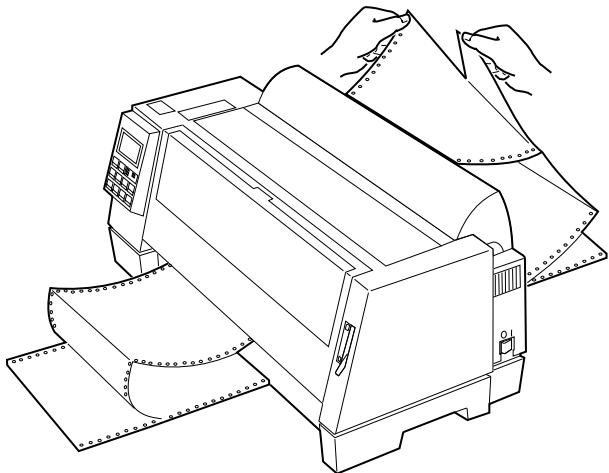 LEXMARK FORMS PRINTER 4227 PLUS - Loading a Single Sheet or Envelope With Continuous Forms Already Loaded - 2
