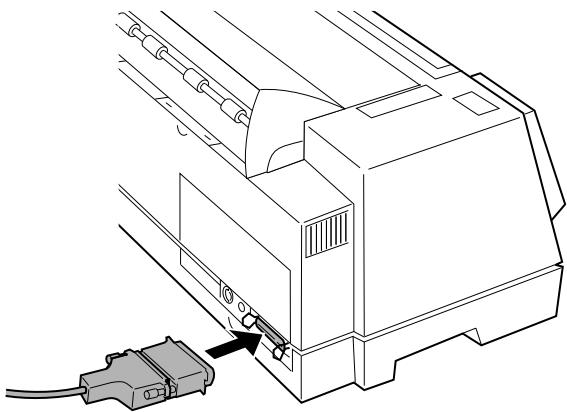 LEXMARK FORMS PRINTER 4227 PLUS - Connecting the Serial Cable - 1