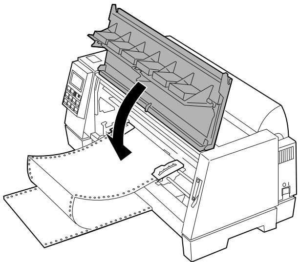 LEXMARK FORMS PRINTER 4227 PLUS - Close the front cover. - 1