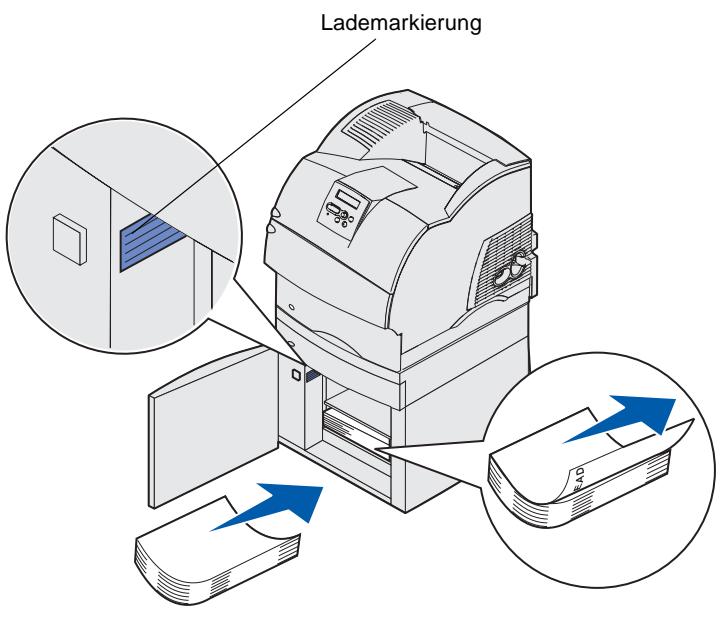 LEXMARK T630 VE - Einlagen von Druckmedien in die 2000-Blatt-Zufuhr - 2