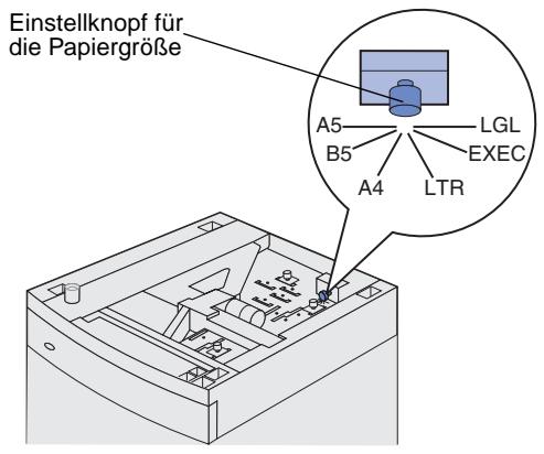 LEXMARK T630 VE - Ändern des Papierforms der 2000-Blatt-Papierzuführung - 1