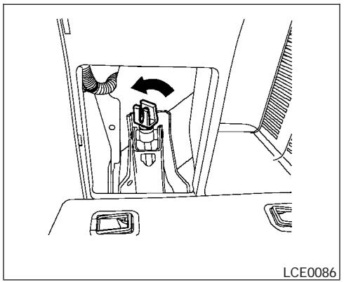 NISSAN ARMADA 2005 - Getting the spare tire and tools - 1