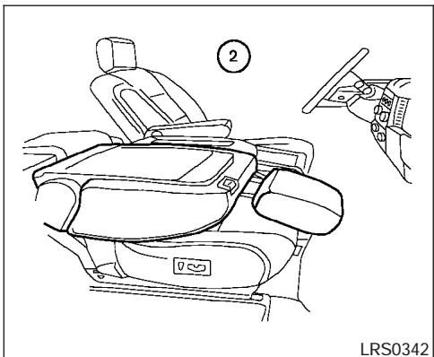 NISSAN ARMADA 2006 - Folding the front passenger's seatback - 1