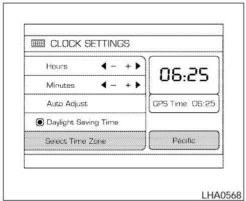 NISSAN ARMADA 2006 - Adjusting the time to the GPS: - 1