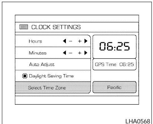 NISSAN ARMADA 2007 - Adjusting the time to the GPS: - 1