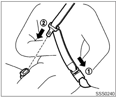 NISSAN ARMADA 2007 - Checking seat belt operation - 1