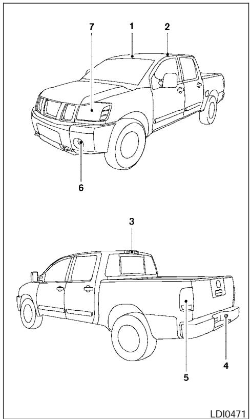 NISSAN FRONTIER 2005 - Replacing the headlight bulb - 1