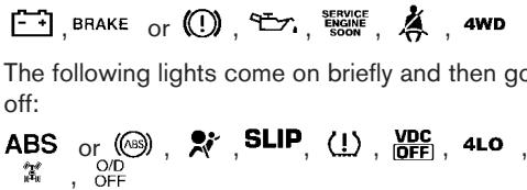 NISSAN FRONTIER 2006 - CHECKING BULBS - 1