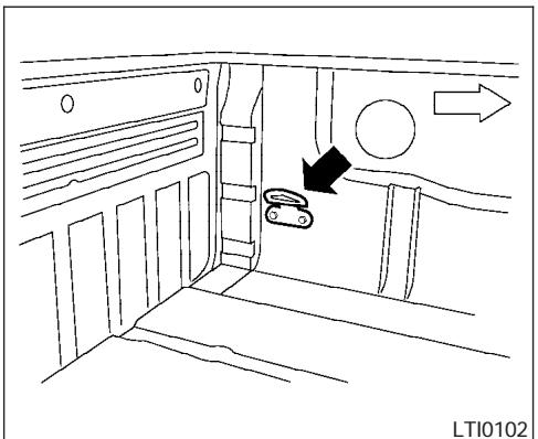NISSAN FRONTIER 2006 - Locking the tailgate - 1