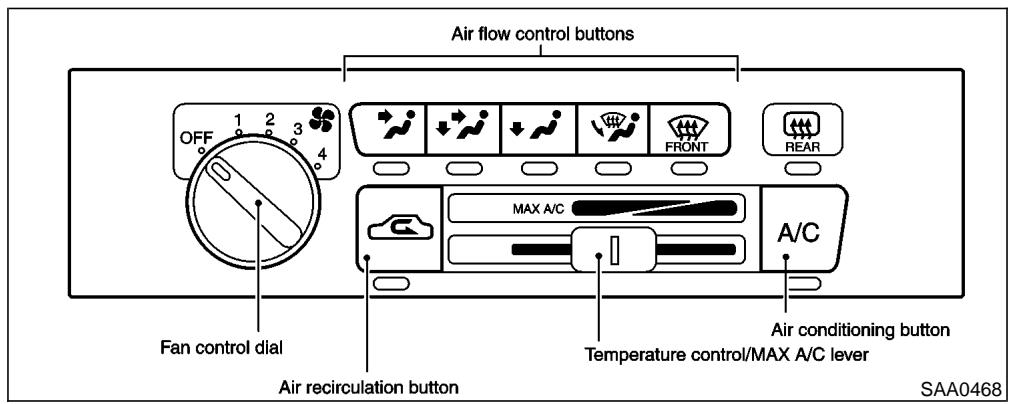 NISSAN MAXIMA 2001 - HEATER AND AIR CONDITIONER (Manual) - 1