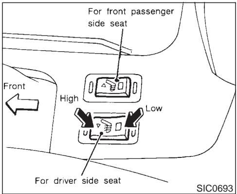 NISSAN MAXIMA 2001 - HEATED SEATS (if so equipped) - 1