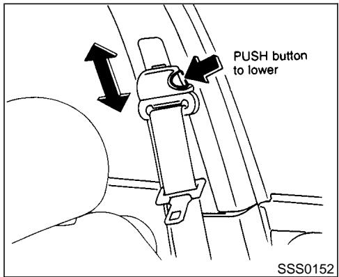 NISSAN MAXIMA 2001 - Selecting correct set of seat belts: - 1