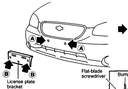 NISSAN MAXIMA 2001 - INSTALLING FRONT LICENSE PLATE - 1
