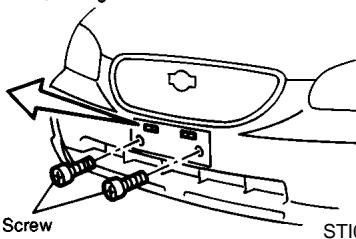 NISSAN MAXIMA 2001 - INSTALLING FRONT LICENSE PLATE - 5