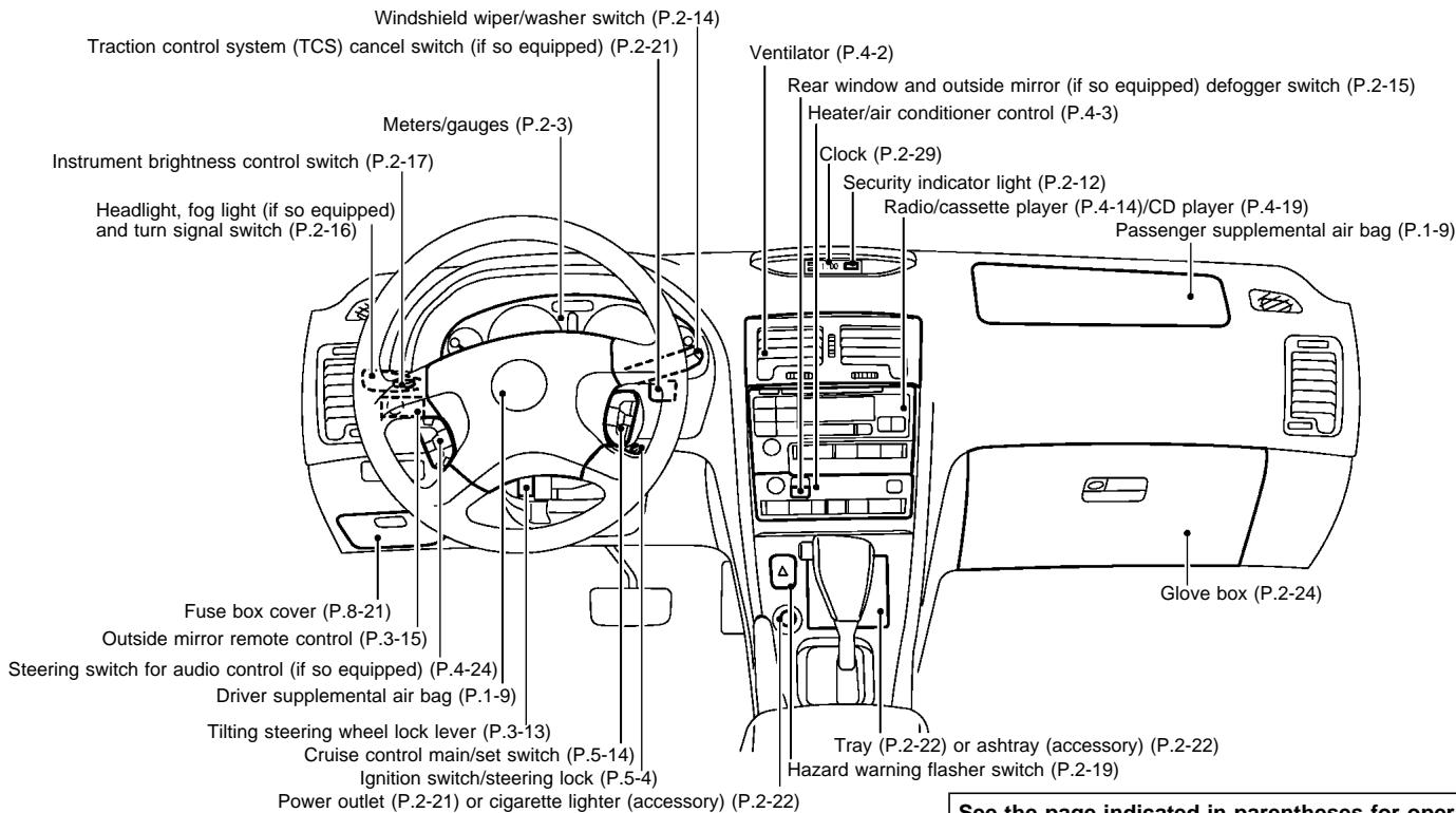 NISSAN MAXIMA 2001 - INSTRUMENT PANEL - 1