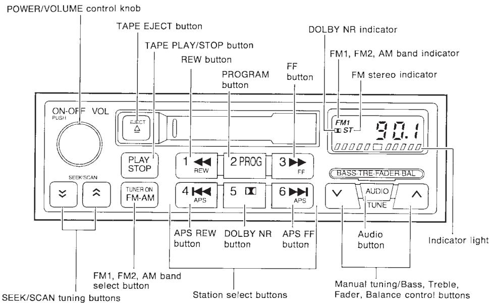 NISSAN MAXIMA 2001 - FM-AM RADIO WITH CASSETTE PLAYER - 1