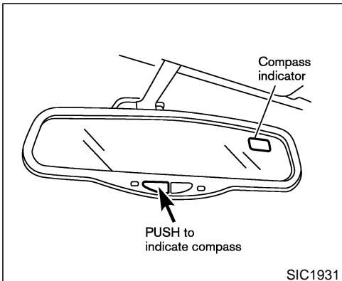 NISSAN MAXIMA 2003 - COMPASS DISPLAY (if so equipped) - 1