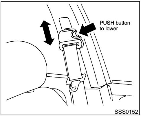NISSAN MAXIMA 2003 - Checking seat belt operation - 1