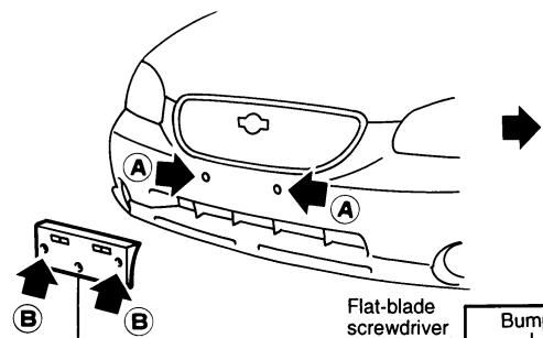 NISSAN MAXIMA 2003 - INSTALLING FRONT LICENSE PLATE - 1