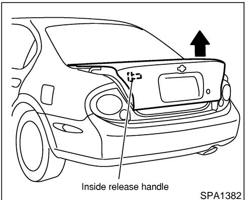 NISSAN MAXIMA 2003 - KEY OPERATION - 1