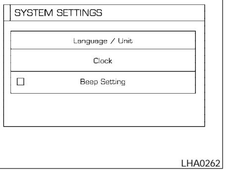 NISSAN MAXIMA 2004 - Return all settings to default: - 1