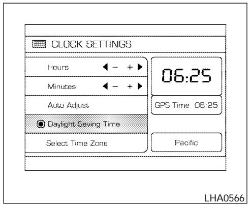 NISSAN MAXIMA 2006 - Adjusting the time: - 1