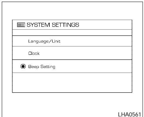 NISSAN MAXIMA 2006 - Return all settings to default: - 1