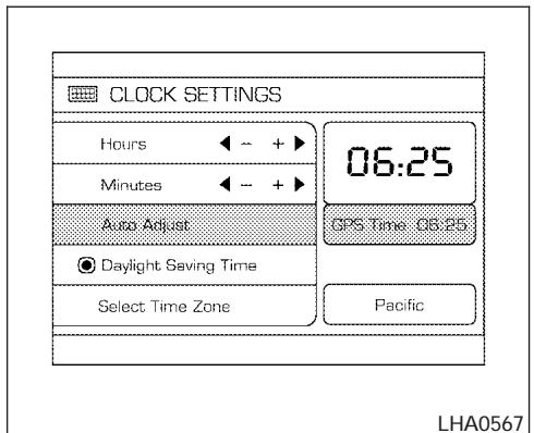 NISSAN MAXIMA 2006 - Setting daylight savings time: - 1