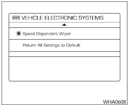 NISSAN MAXIMA 2006 - Display settings - 3