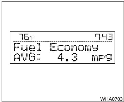 NISSAN MAXIMA 2007 - Resetting average speed - 1
