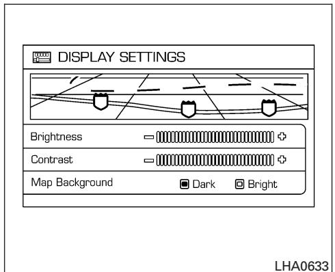 NISSAN MAXIMA 2007 - Display settings - 1