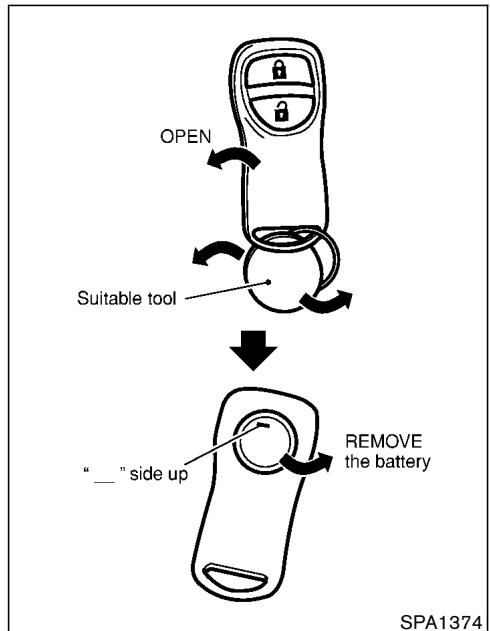 NISSAN MURANO 2003 - KEYFOB BATTERY REPLACEMENT - 1