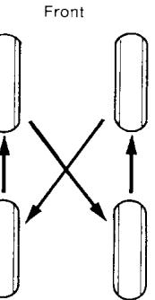 NISSAN MURANO 2003 - Tire chains must be installed only on the front wheels and not on the rear wheels. - 1