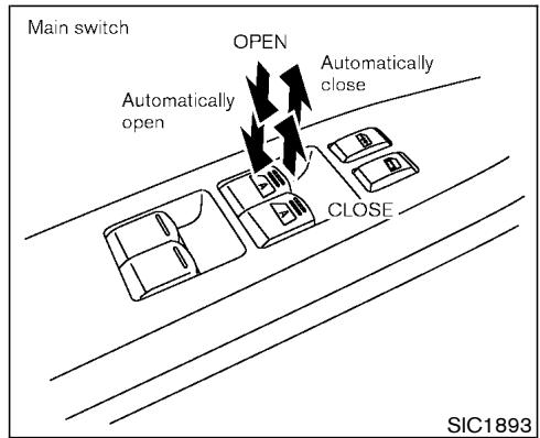 NISSAN MURANO 2003 - Locking passenger's windows - 1