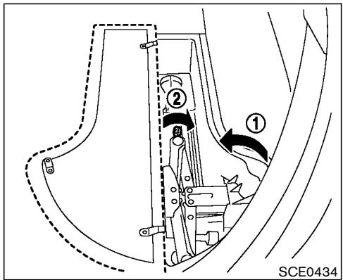 NISSAN MURANO 2003 - Getting the spare tire and tools - 1