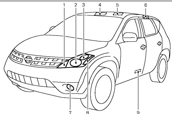 NISSAN MURANO 2003 - LIGHTS - 1