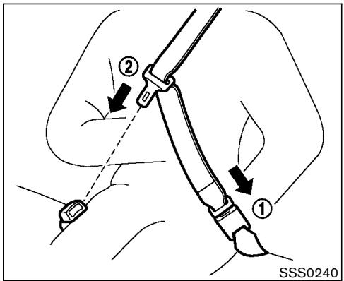 NISSAN MURANO 2003 - Seat belt hook - 1