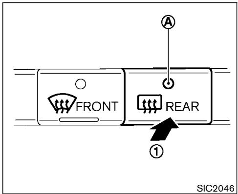 NISSAN MURANO 2003 - REAR WINDOW AND OUTSIDE MIRROR DEFROSTER SWITCH - 1