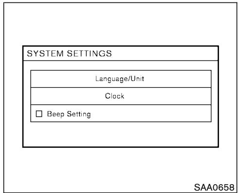 NISSAN MURANO 2003 - Return all settings to default: - 1