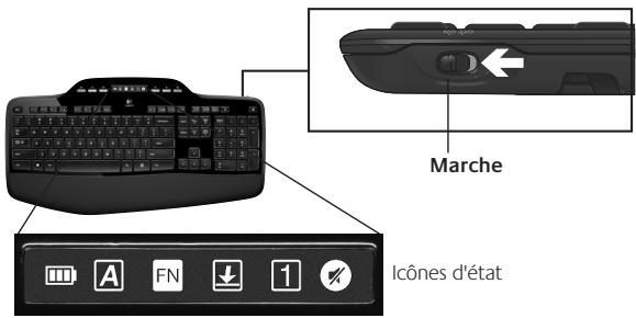 LOGITECH WIRELESS DESKTOP MK270 - Compartimento para el receptor dentro del mouse - 10