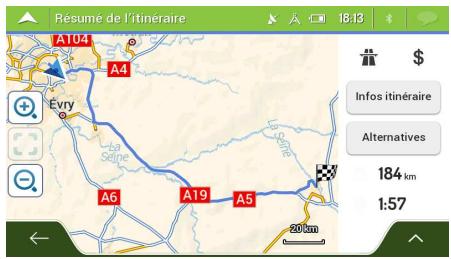 ESSENTIELB EASY ROAD-501 - Vérifier des informations sur l'itinéraire et les alternatives - 3
