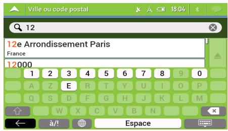 ESSENTIELB EASY ROAD-501 - Utiliser le code postal pour sélectionner une destination - 2